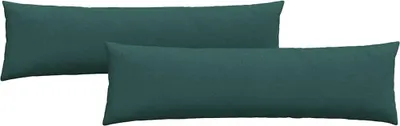 Zdjęcie produktu dla vidaXL Poduszka na sofę 2 szt. ciemnozielona 145 x 40 cm tkanina