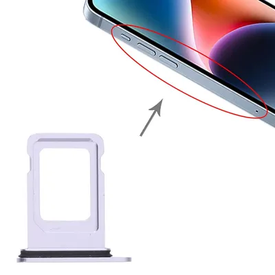 Produktbild von SIM Karten Halter Adapter + Card Tray für Apple iPhone 14 Plus Ersatzteil Lila