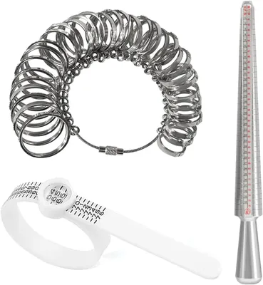 Produktbild von Ringstock Metall Ringmaß Ringmesser Ringdorn Set 2PCS