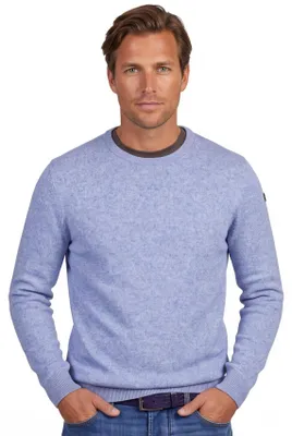 Produktbild von Himmelblauer melierter Pullover New Zealand normale Passform