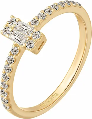Produktbild von cai Ring 925/- Sterling Silber gelb 048 (15,3) Zirkonia 360272488-1