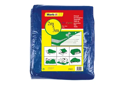 Produktbild von Abdeckplane Ösen 2 x 3 m wasserdeicht Unterlage Wetterschutz Anhänger Gewebef...