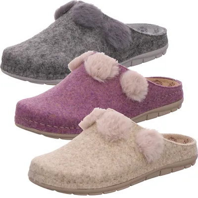 Produktbild von Rohde Damen 6192 Rodigo-D Pantoffeln Hausschuhe Softfilz, Größe:40 EU, Farbe:Beige