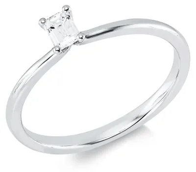 Produktbild von Solitärring 0,17 ct TW-si Diamant 18 Karat Weißgold Ringgröße 54