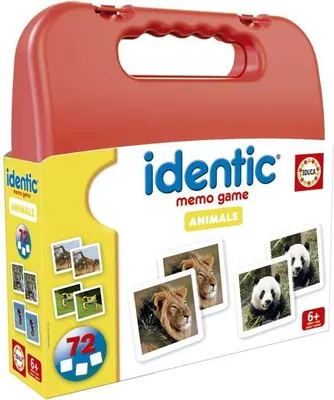 Immagine prodotto di Gioco di memoria Identic Animaux, 72 carte, sviluppo della memoria e dell'attenzione, dai 3 anni in su, EDUCA