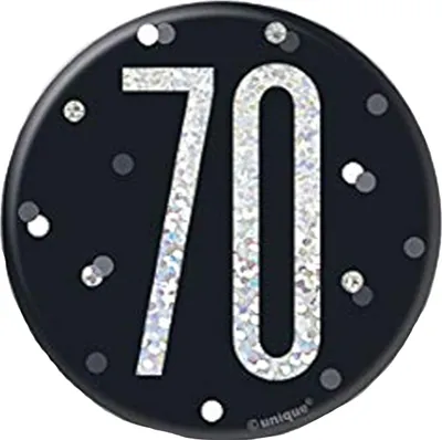 Image de Unique Party - Prismatique - Insigne, 70. SG38347 (Taille unique) (Noir)