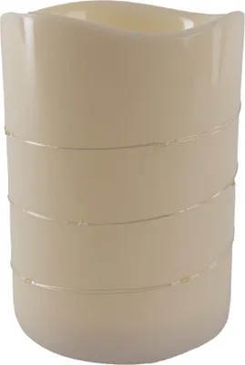 Produktbild von TrendLine LED Kerze mit Flamme 20 x Ø 15 cm warmweiß Außen mit Timer
