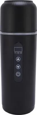 Obrázek produktu pro Přenosný ohřívací pohár do auta 500ml cestovní rychlovarná konvice 12V 24V přenosný ohřívač vody vyhřívaný pohár do auta 316 nerezová ocel černá