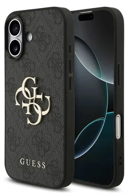 Produktbild von Guess 4G Metal Logo Back Cover für das Apple iPhone 17 - Schwarz