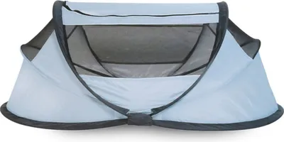 Produktbild von DERYAN Pop-Up-Reisebett mit Moskitonetz BabyBox Himmelblau