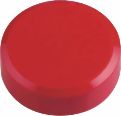 Produktbild von Rundmagnet 30mm Durchmesser 0,6kg Haftkraft 20 Stück rot Packung mit 12 Stück