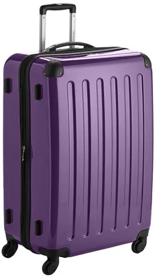 Image de Alex - Grande valise rigide pour bagages enregistrés avec extension Trolley Valise à roulettes Check-In Valise de voyage XL 75 cm, 119 L, 4 roulettes, brillant,Aubergine