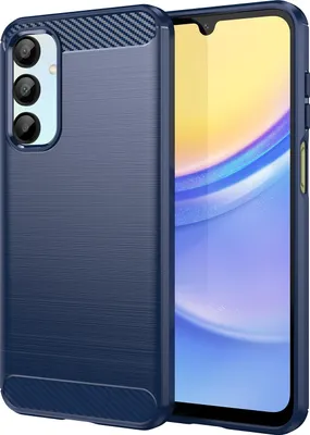 Produktbild von Hülle für Samsung Galaxy A16 - Phonesta Carbon Silikon Back Cover - Blau