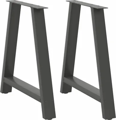 Image de Pieds de table basse en forme de A 2 pcs. Anthracite 80x(72-73) cm Acier