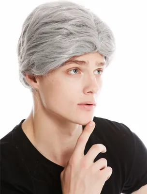 Produktbild von WIG ME UP Perücke Herren kurz Scheitel Grau PW0174-ZA68E
