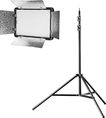 Produktbild von Walimex pro LED Versalight 500 Daylight Set bestehend aus Flächenleuchte und Lampenstativ bis 260 cm
