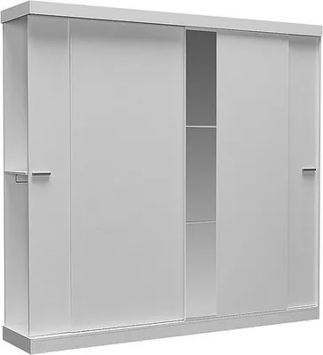 Produktbild von Kleiderschrank - Doppelschiebetür - mit Spiegel - Länge: 231 cm - Farbe: weiß - ADALRIK II