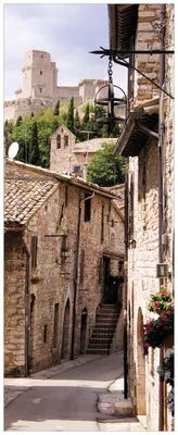 Produktbild von Wallario Wandbild aus Acryl, 125 x 50 cm, freischwebende Optik - Italienische Gasse