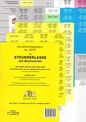 Image de DürckheimRegister® STEUERERLASSE MIT Stichworten (2023)