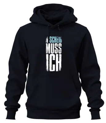 Immagine prodotto di N Scheiss muss ich Spruch Lustig Arbeitsmuffel Faulheit Party Unisex Felpa con cappuccio, Navy, L