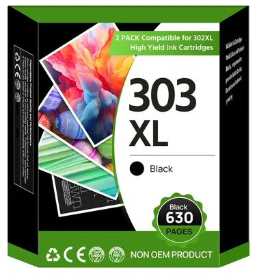 Zdjęcie produktu dla Kompatybilne wkłady atramentowe Washope 303XL do drukarek Envy Photo 7134. Wkłady atramentowe 303XL, format XL, przeznaczone do drukarek Envy Photo 7134