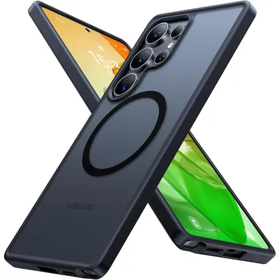 Produktbild von Schutzhülle für Samsung Galaxy S25 Ultra MagSafe Stoßfest Kratzfest Matt Schwarz