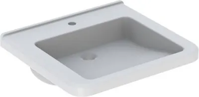 Produktbild von Geberit Waschtisch Square RENOVA COMFORT barrierefrei, mit Hahnloch, ohne Überlauf 650 x 550 mm weiß 128667600