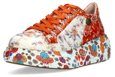 Produktbild von Laura Vita Damen Sneaker Pailletten floral Ornament Plateau SODAO 01, Größe:39 E