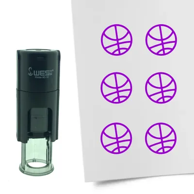 Obrázek produktu pro CombiCraft Stamp Basketball 10mm kulaté - fialový inkoust