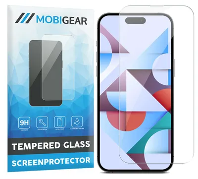Produktbild von Mobigear Schutzglas für iPhone 15 Pro Max – Gehärtetes Glas, kompatibel mit Hüllen