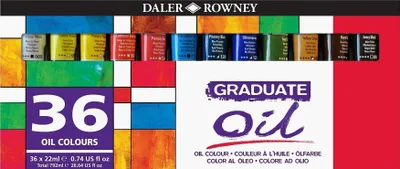 Immagine prodotto di Set di colori a olio Daler Rowney Graduate, 36 x 22 ml
