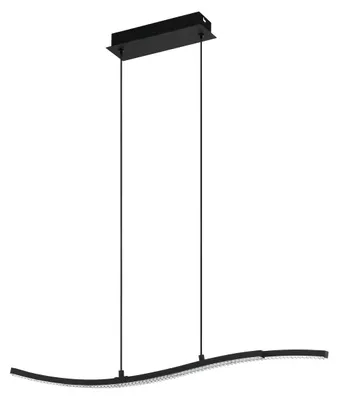 Immagine prodotto di Eglo 99802 LEJIAS LED lampada a sospensione 21,5W 780x80mm nero trasparente bianco caldo