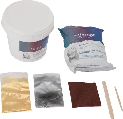 Obrázek produktu pro Sada pro odlévání rukou 100 g modelovacího prášku 100 g klonovacího prášku Dřevěná míchací tyčinka a hůlka Sada pro 3D odlévání rukou