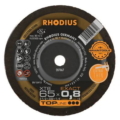 Produktbild von Rhodius Trennscheibe XTK 8 Exact 65x0,8x6mm Edelstahl Braintools - 207067