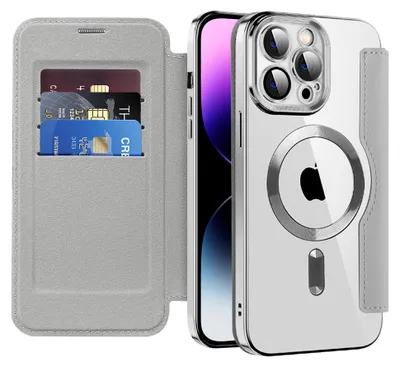 Produktbild von Techsuit - SmartMag Book Hülle für iPhone 14 Pro Max - grau