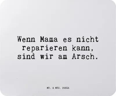 Produktbild von Mr. & Mrs. Panda Mouse Pad Wenn Mama es nicht... - Aquarellblau - Geschenk, Muttertag, Frau, pc mousepad, Mutter, laptop, Sprüche, mousematte, Mauspad