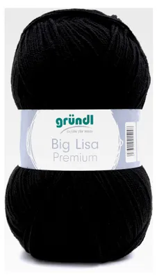 Produktbild von Big Lisa Premium (Strick- und Häkelgarn aus 100 % Polyacryl, 250 g / 665 m, Nadelstärke: 3,5-4,5), schwarz