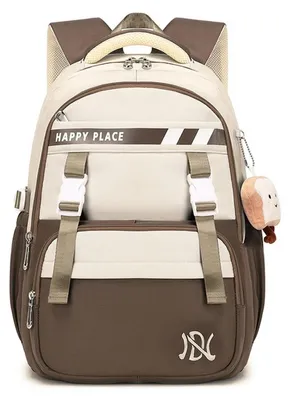 Produktbild von Damen Schulrucksack Mädchen Teenager Rucksack Schule Daypack Uni Wasserdicht Braun