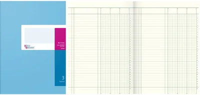 Produktbild von König Ebhardt Spaltenbuch mit festem Kopf - A4, 3 Spalten, 40 Blatt