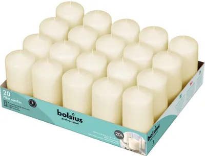 Produktbild von Bolsius Basische Kerzen zur Dekoration, Wachs, Elfenbein, Größe einzeln: H 9,8 c