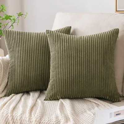 Produktbild von Kissenbezug aus Rippcord, dekorative Kissen, Sofakissen, Cord, dekorative, weiche Kissenbezüge für Sofa, Sessel und Zuhause