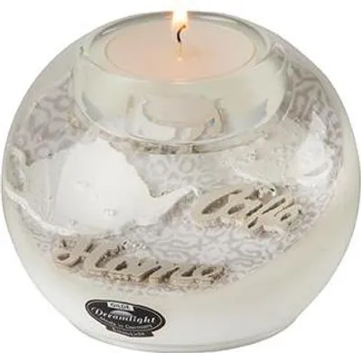 Produktbild von Gilde Teelicht Dream Mercur Grey Ornaments Höhe 8 cm 72078