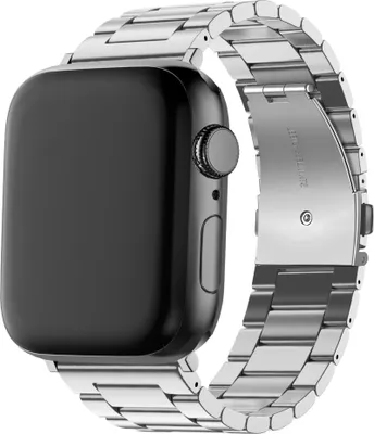 Produktbild von BALR Stahlband passend für Apple Watch 44mm / 45mm / 49mm - Silber - Kompatibel mit Series 4 bis 9, SE (44/45mm) & Apple Watch Ultra / Ultra 2 (49mm)
