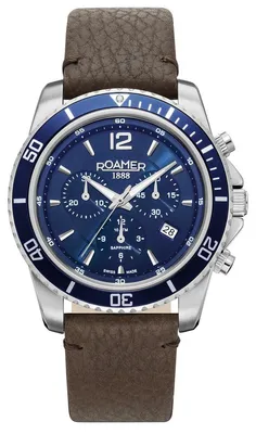 Produktbild von Roamer Herren Uhr Chronograph Quarz 862837 41 45 02 Nautic Chrono 100 Leder