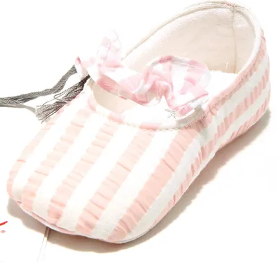 Immagine prodotto di 7367G ballerina bimba rosa bianca IL GUFO culla tessuto scarpa shoes kids