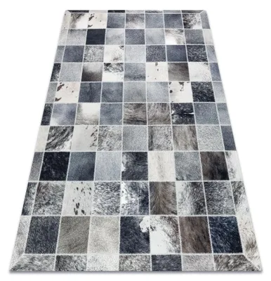 Image de Tapis PATCHWORK 21716 gris - Peau de vache gris 120x170 cm