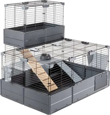 Obrázok produktu pre Ferplast klietka pre králiky Multipla Double 107,5x72x96,5 cm čierna