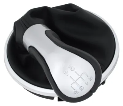 Imagen del producto de Pomo de cambio con funda de cuero sintético para Skoda Fabia II 5J, Roomster, transmisión de 5 velocidades, código OEM 5J0711113