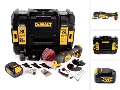 Produktbild von DeWalt DCS 356 NT Akku Multitool 18V Brushless + 35tlg. Zubehör + 1x Akku 4,0Ah + TSTAK - ohne Ladegerät