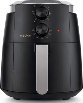Immagine prodotto di Friggitrice ad aria calda MEDION MD13020, 1500 Watt, timer da 60 minuti, fino a 200 °C, 4,7 L, nera
